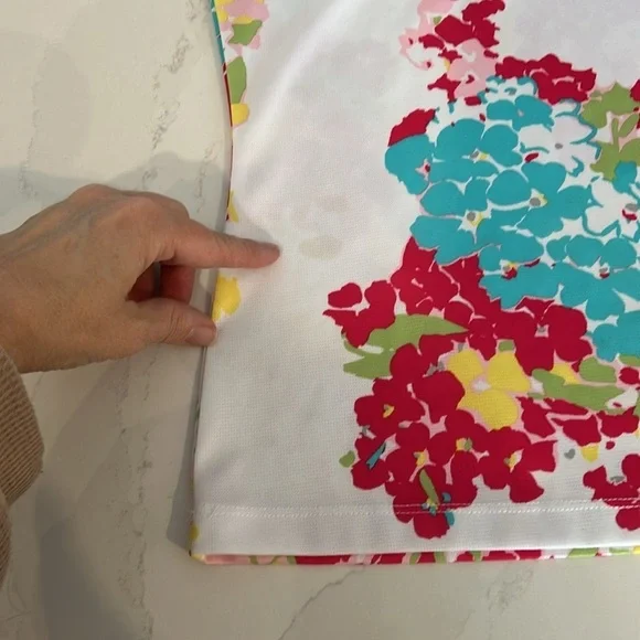 Izod Golf Sleeveless Polo Zip Floral Colorful Size Small - Picture 7 of 9